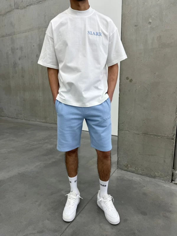 Puff Tee - White/Baby Blue - Image 4
