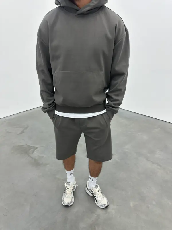 Essential Luxe Hoodie - Dark Grey - Image 7