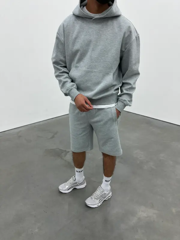 Essential Luxe Hoodie - Light Grey - Image 3