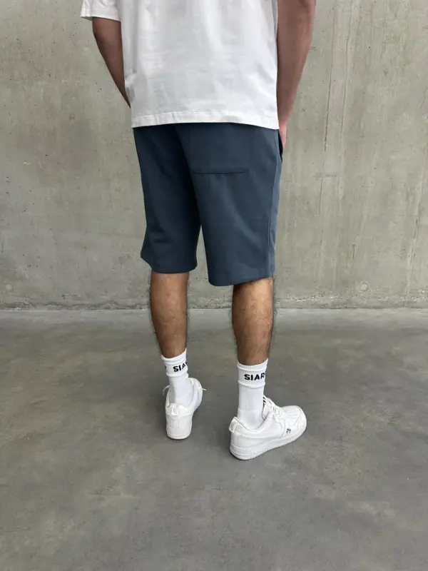 Essential Luxe Shorts - Steel Blue - Image 4